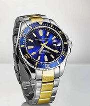 Depthmaster 3950A Quartz 42mm Diver Blue Dial / Silver Case / Gold Bracelet