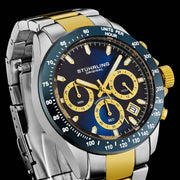 Ultima 3960 Quartz 42mm Chronograph Blue Dial / Silver Case / Gold Bracelet