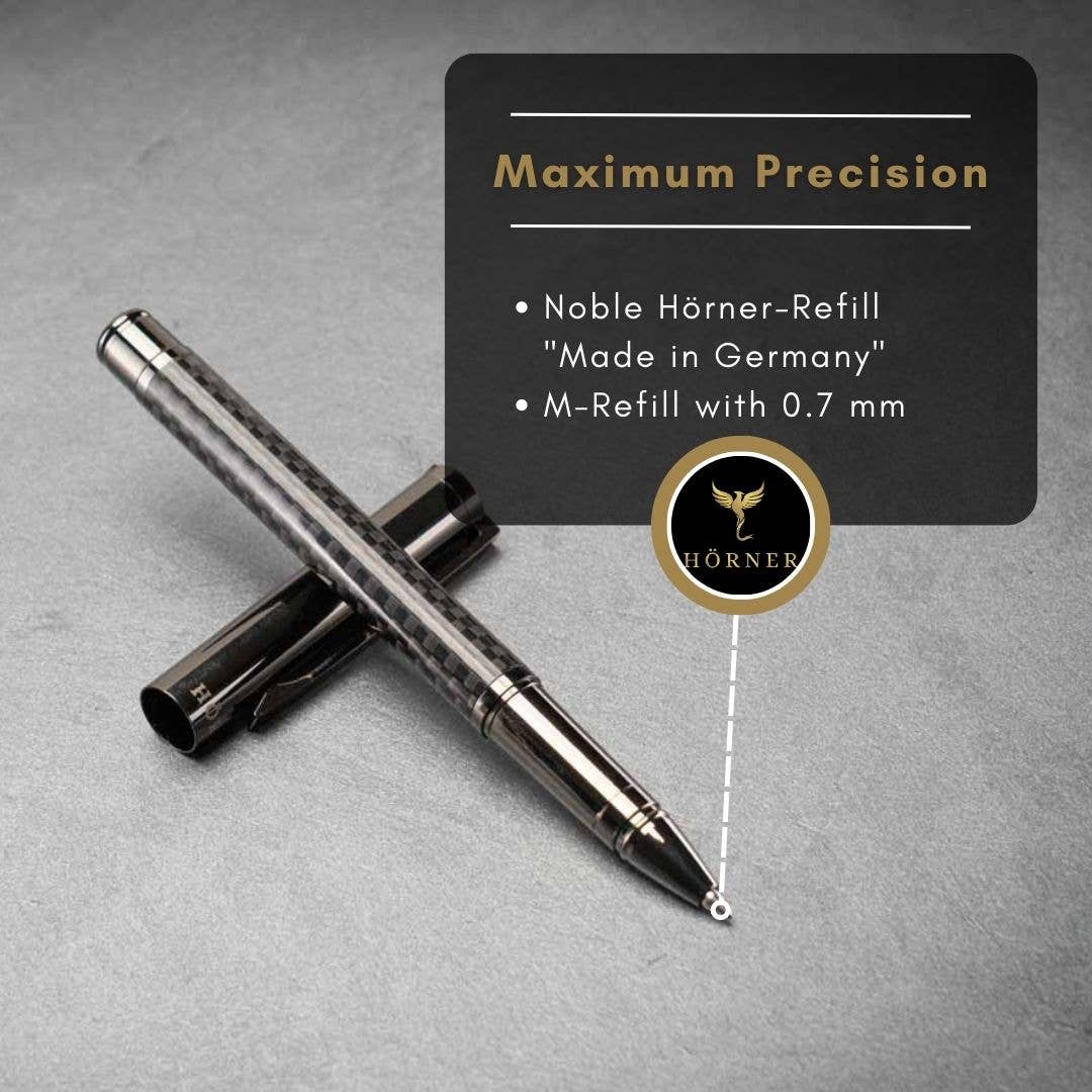 Hörner Carboneo Rollerball Pen – premium German writing instrument
