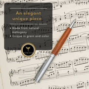 Hörner Legno Mahogany Wood Ballpoint Pen – premium German writing instrument